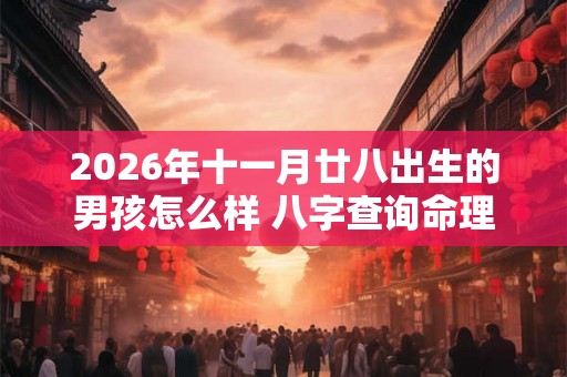 2026年十一月廿八出生的男孩怎么样 八字查询命理