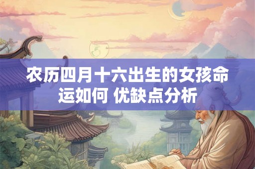 农历四月十六出生的女孩命运如何 优缺点分析