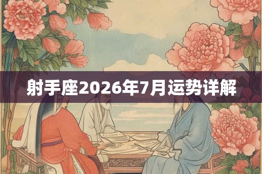 射手座2026年7月运势详解