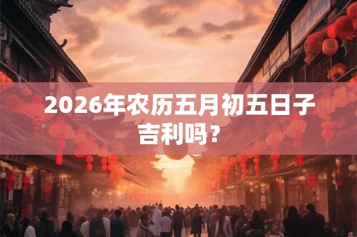 2026年农历五月初五日子吉利吗？