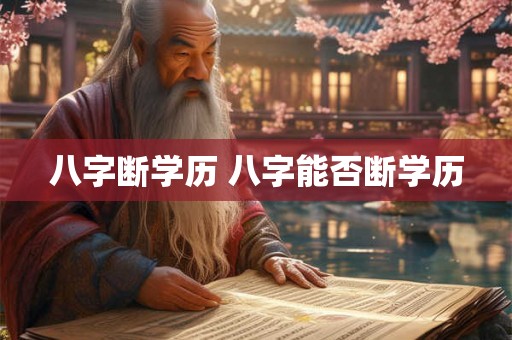 八字断学历 八字能否断学历