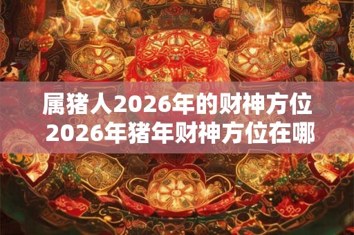 属猪人2026年的财神方位 2026年猪年财神方位在哪