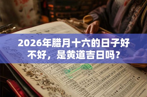 2026年腊月十六的日子好不好，是黄道吉日吗？