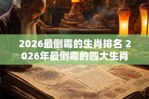 2026最倒霉的生肖排名 2026年最倒霉的四大生肖