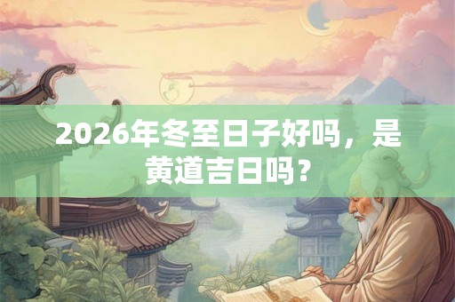 2026年冬至日子好吗,是黄道吉日吗? 2026年冬至日子好吗,是黄道吉日吗?