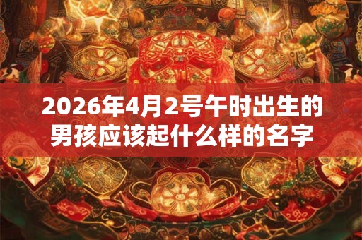 2026年4月2号午时出生的男孩应该起什么样的名字