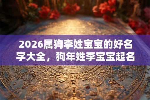 2026属狗李姓宝宝的好名字大全,狗年姓李宝宝起名 2026属狗李姓宝宝的好名字大全,狗年姓李宝宝起名