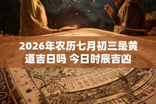2026年农历七月初三是黄道吉日吗 今日时辰吉凶 2026年农历七月初三是黄道吉日吗 今日时辰吉凶