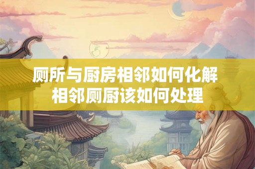 厕所与厨房相邻如何化解 相邻厕厨该如何处理 厕所与厨房相邻如何化解 相邻厕厨该如何处理