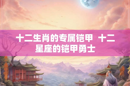 十二生肖的专属铠甲 十二星座的铠甲勇士 十二生肖的专属铠甲 十二星座的铠甲勇士