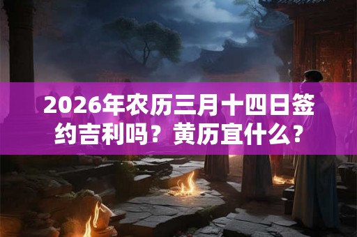 2026年农历三月十四日签约吉利吗？黄历宜什么？