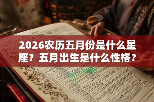 2026农历五月份是什么星座？五月出生是什么性格？