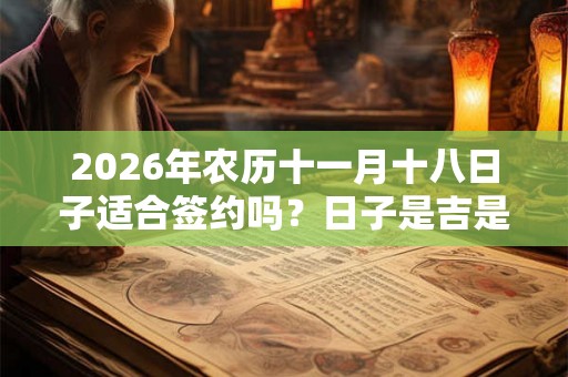 2026年农历十一月十八日子适合签约吗？日子是吉是凶？