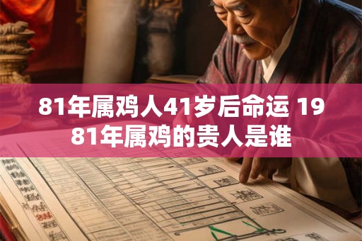 81年属鸡人41岁后命运 1981年属鸡的贵人是谁
