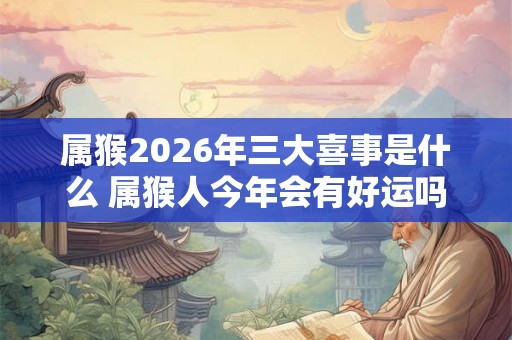 属猴2026年三大喜事是什么 属猴人今年会有好运吗 属猴2026年三大喜事是什么 属猴人今年会有好运吗