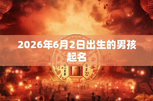 2026年6月2日出生的男孩起名