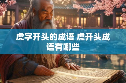 虎字开头的成语 虎开头成语有哪些