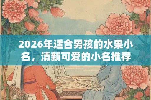 2026年适合男孩的水果小名,清新可爱的小名推荐 2026年适合男孩的水果小名,清新可爱的小名推荐