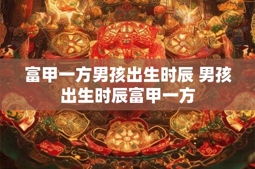 富甲一方男孩出生时辰 男孩出生时辰富甲一方