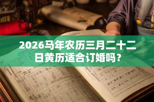 2026马年农历三月二十二日黄历适合订婚吗? 2026马年农历三月二十二日黄历适合订婚吗?