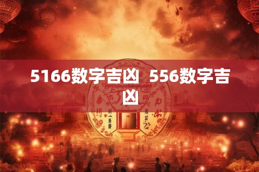 5166数字吉凶  556数字吉凶
