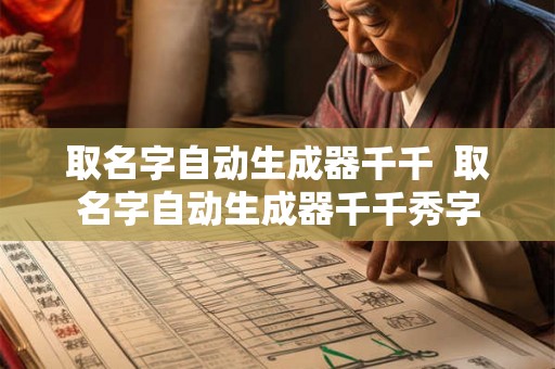 取名字自动生成器千千  取名字自动生成器千千秀字