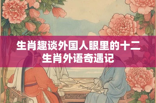 生肖趣谈外国人眼里的十二生肖外语奇遇记