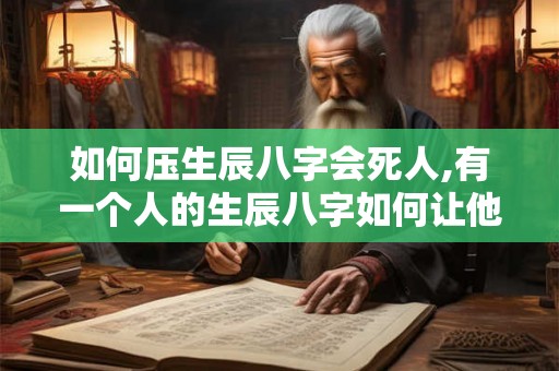 如何压生辰八字会死人,有一个人的生辰八字如何让他速死