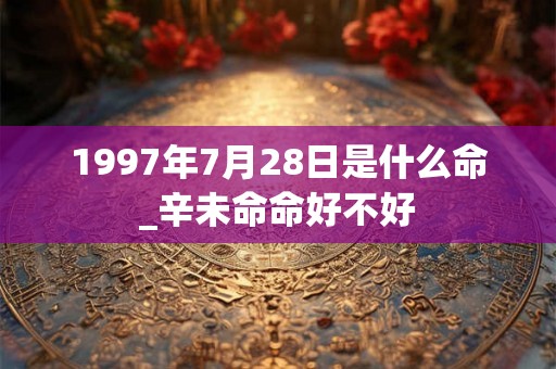 1997年7月28日是什么命_辛未命命好不好