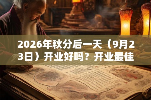 2026年秋分后一天（9月23日）开业好吗？开业最佳时间几点？