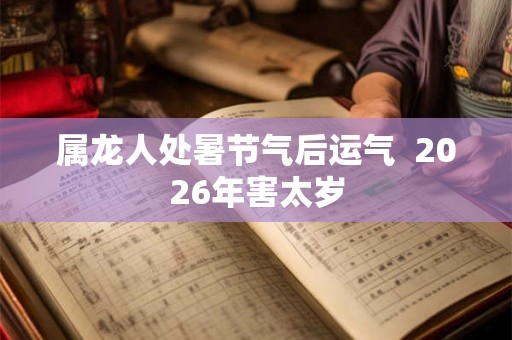 属龙人处暑节气后运气 2026年害太岁 属龙人处暑节气后运气 2026年害太岁