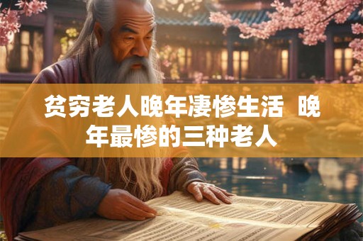 贫穷老人晚年凄惨生活  晚年最惨的三种老人