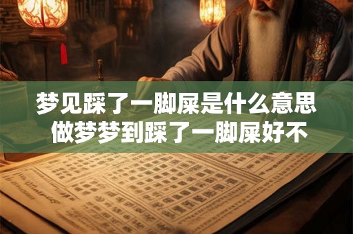 梦见踩了一脚屎是什么意思 做梦梦到踩了一脚屎好不好