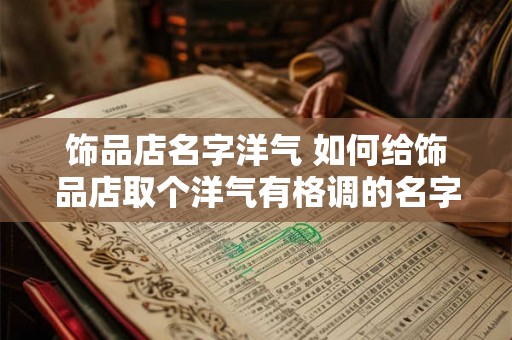 饰品店名字洋气 如何给饰品店取个洋气有格调的名字