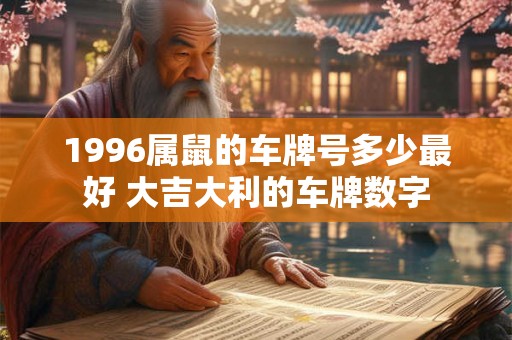 1996属鼠的车牌号多少最好 大吉大利的车牌数字