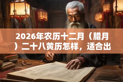 2026年农历十二月（腊月）二十八黄历怎样，适合出殡吗？