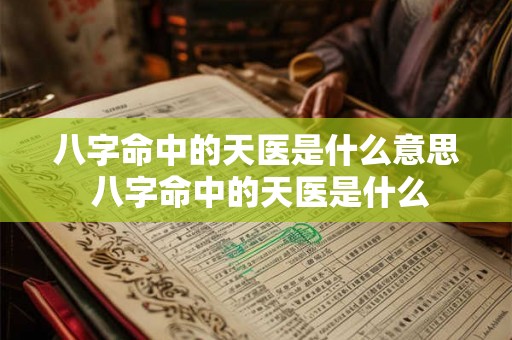 八字命中的天医是什么意思 八字命中的天医是什么