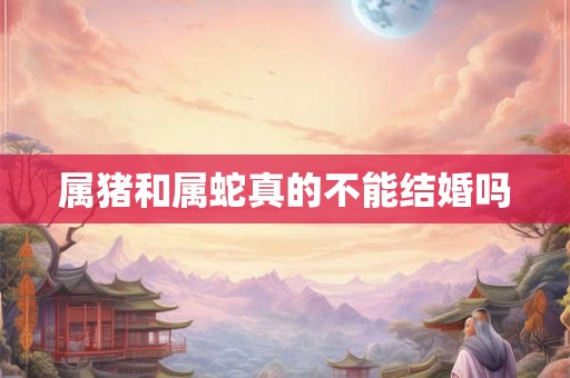 属猪和属蛇真的不能结婚吗