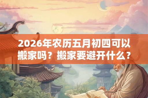 2026年农历五月初四可以搬家吗？搬家要避开什么？