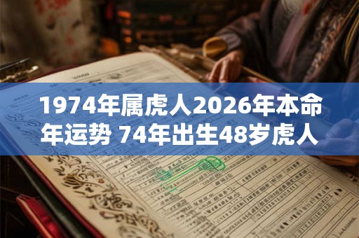 1974年属虎人2026年本命年运势 74年出生48岁虎人每月运势及运程