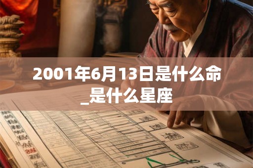 2001年6月13日是什么命_是什么星座