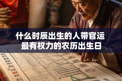 什么时辰出生的人带官运 最有权力的农历出生日
