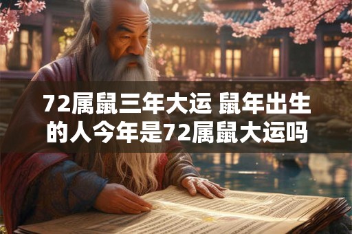 72属鼠三年大运 鼠年出生的人今年是72属鼠大运吗