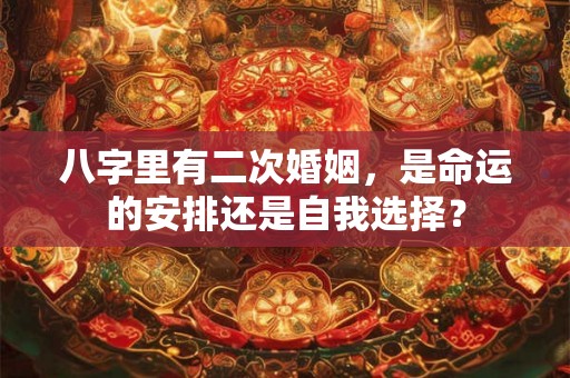 八字里有二次婚姻，是命运的安排还是自我选择？