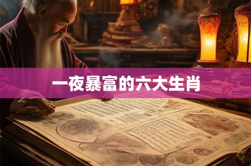 一夜暴富的六大生肖