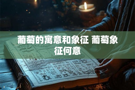葡萄的寓意和象征 葡萄象征何意