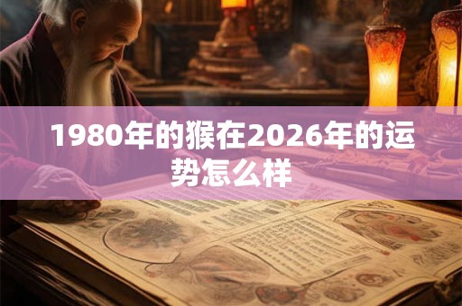 1980年的猴在2026年的运势怎么样 1980年的猴在2026年的运势怎么样