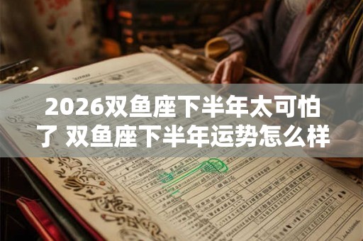 2026双鱼座下半年太可怕了 双鱼座下半年运势怎么样