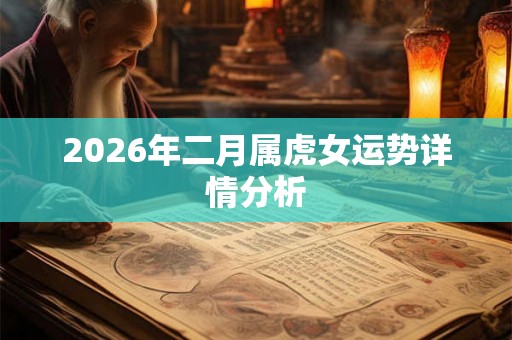2026年二月属虎女运势详情分析 2026年二月属虎女运势详情分析