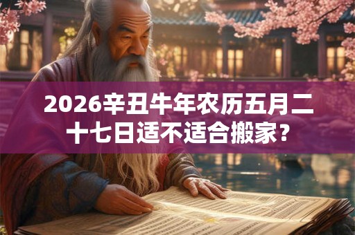 2026辛丑牛年农历五月二十七日适不适合搬家？